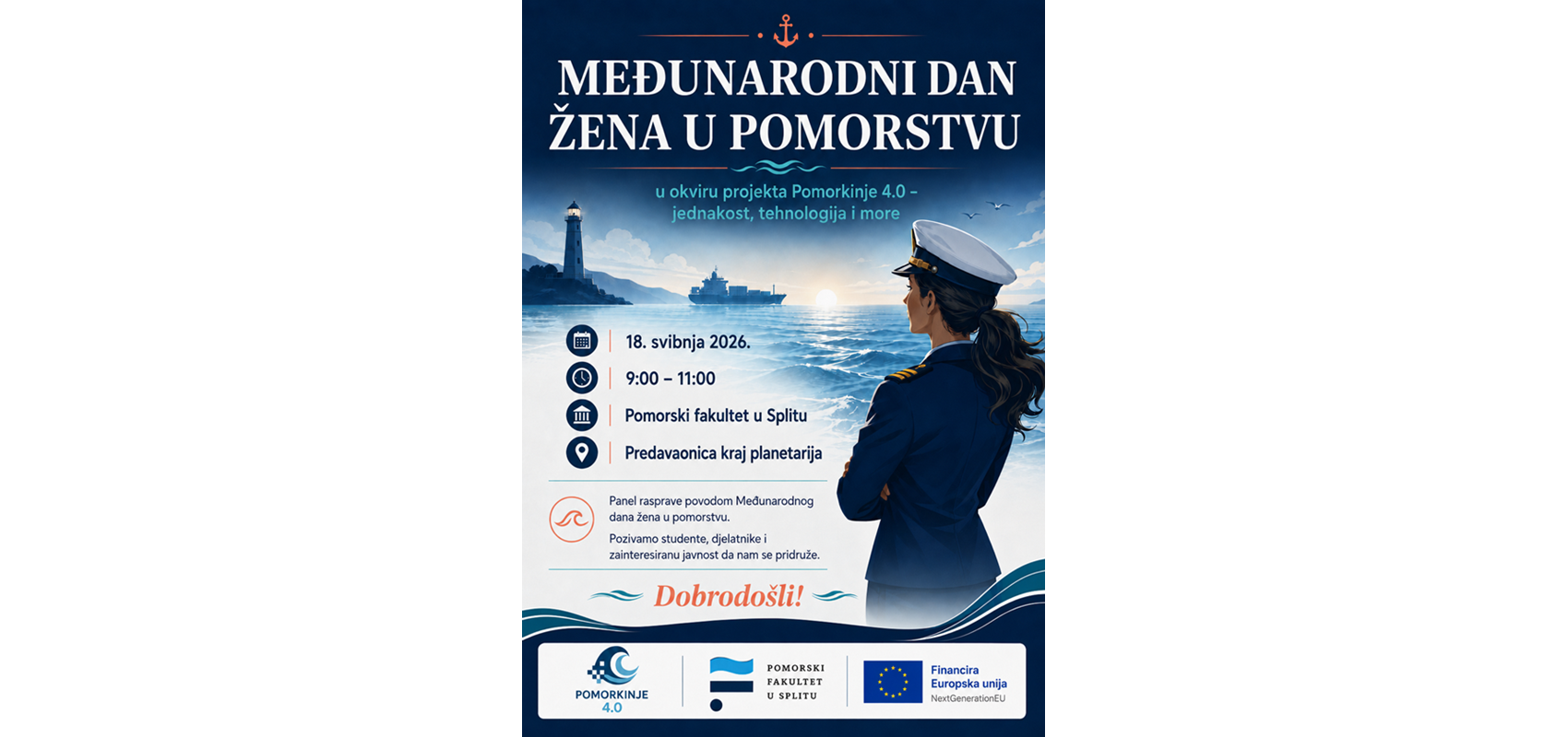 Na Pomorskom fakultetu predstavljanje projekta Pomorkinje 4.0 - jednakost, tehnologija i more 